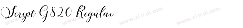 Script G820 Regular字体转换